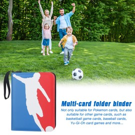 LUFEIS Trading Card Album Football, Football Cards Album, Transparent Cards Storage Bag, Binder Collector's Book, 50 Pages 400 Cards Capacity, Flash