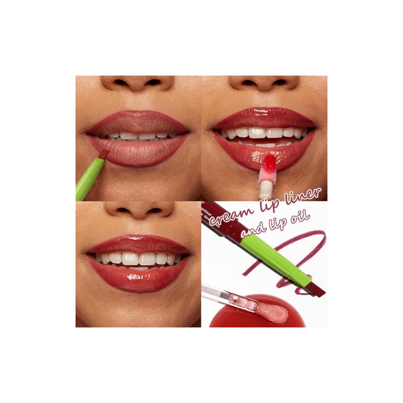 2 en 1 Perfilador de Labios y Brillo de Labios,