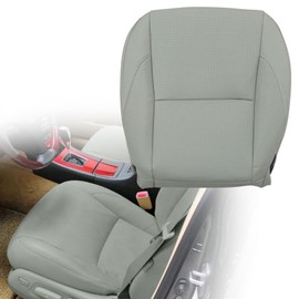 ATUOTPO Front Left Driver Side Bottom Leather Perforated Seat Cover Gray #LA15 LB15 Compatible with Lexus ES350 2007 2008 2009 2010 2011 2012