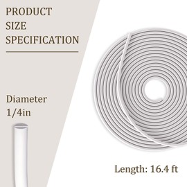 Backer Rod Foam Caulk Saver for Gaps and Joint Concrete Filling, Caulking Backer Rod (1/4" Diameter x 16.4' Length)