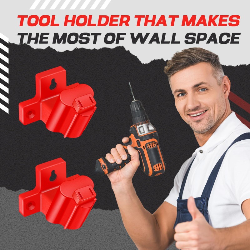 Threlaco 8 Packs Tool Holder Mount Drill Tool Hanger Compatible