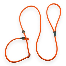 Romneys Moxon Lead Biothane Neon Pro - Waterproof Dog Lead for Training, Hunting & Walks, Weatherproof & Robust, Adjustable Length, Neon Colour (Neon Orange)