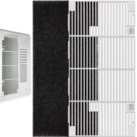 weideer RV A/C Ducted Air Grille for Dometic, Duo-Therm RV Air Conditioner Grille, RV Air Conditioner Cover with RV AC Filter Replacement for Dometic 3104928.019 Polar White 14.1" x 7.7"