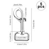 Carabiner Hooks, Pack of 5 Swivel Hooks for Dog Collar,