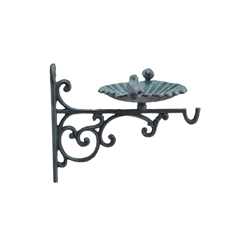 Plant Hanger Bird Bath Or Feeder Verdigris Color 10.25" Deep