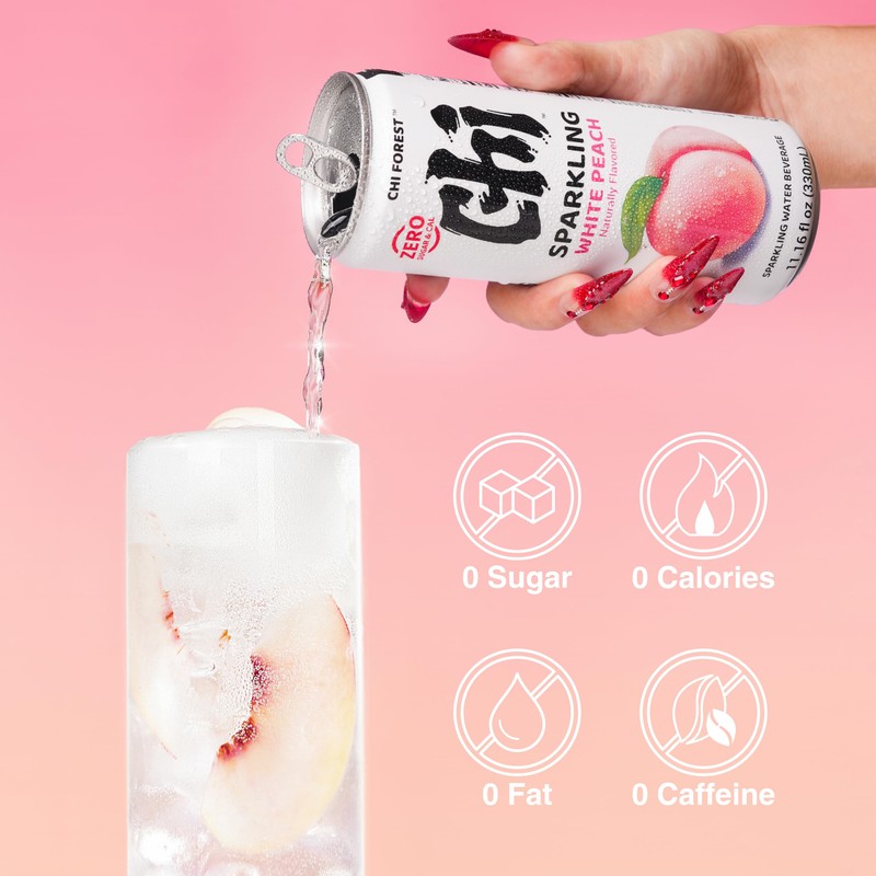 CHI FOREST White Peach Sparkling Water (11.16 oz* 24)
