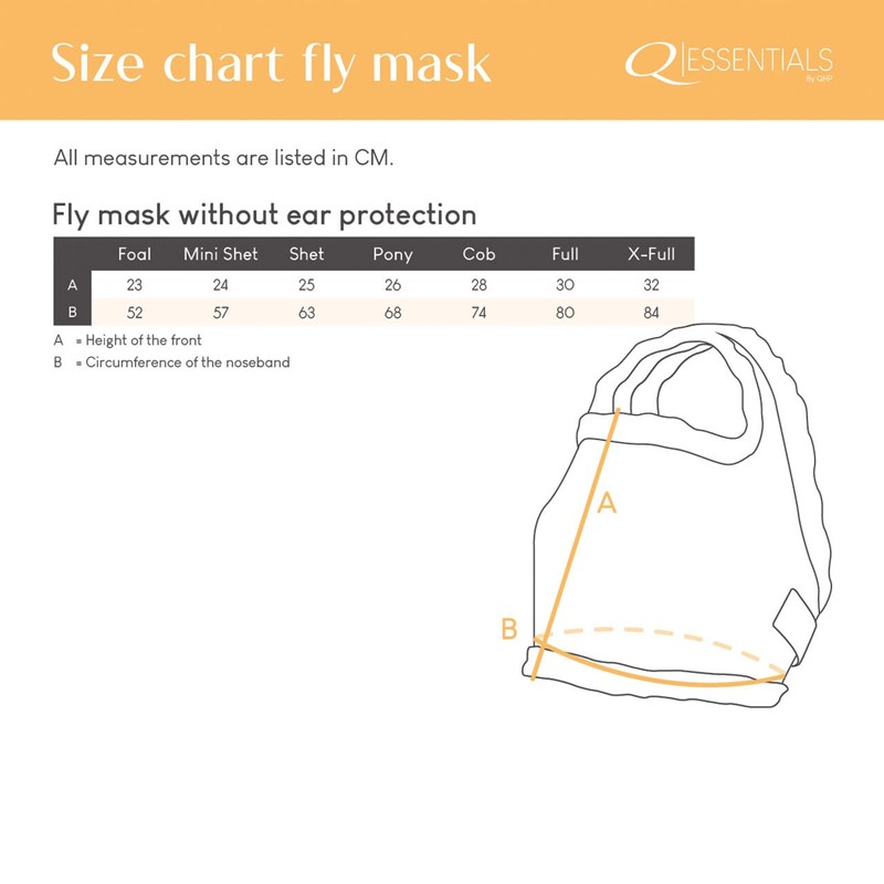 QHP - Maschera anti-mosche per cavalli, zanzariera senza orecchie, per