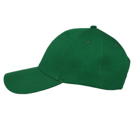 FREEBIRD99 Unisex Cotton Adjustable Baseball Cap Plain Hat (Emerald Green)