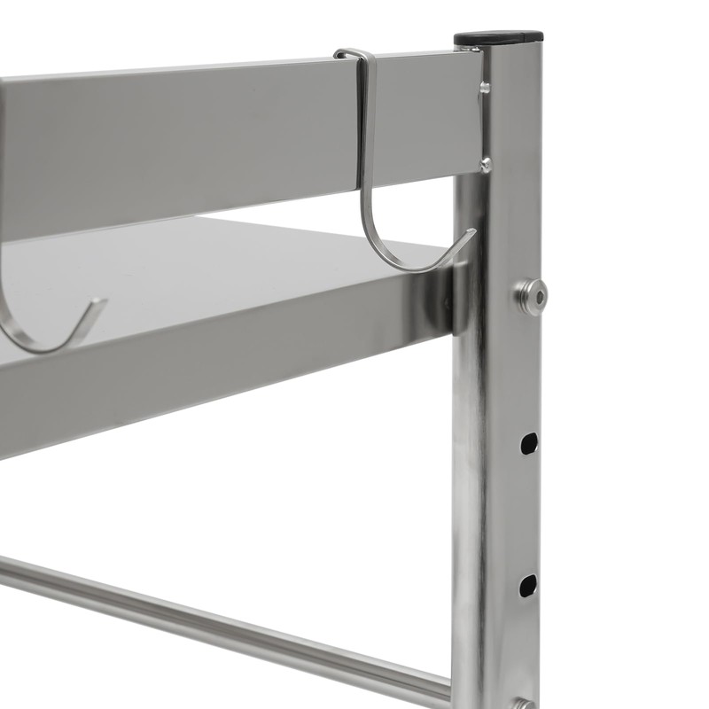 ILWorkTLs 2-Tier Adjustable Microwave Stand,Stainless Steel Microwave Oven Rack with