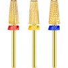 3 brocas de carburo de uñas 5 en 1, multifunción,