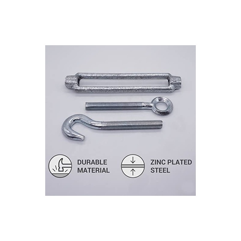 (Pack of 2 pcs) Turnbuckle Wire Tensioner M10, Adjustable Turnbuckles