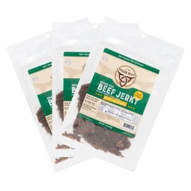 Mission Meats Beef Jerky, Original, 100% Grass Fed Beef, 10g Protein per Serving, Delicious & Tender – Paleo, Keto, Carnivore & Whole 30 Friendly, 2oz Bags (Pack of 3)