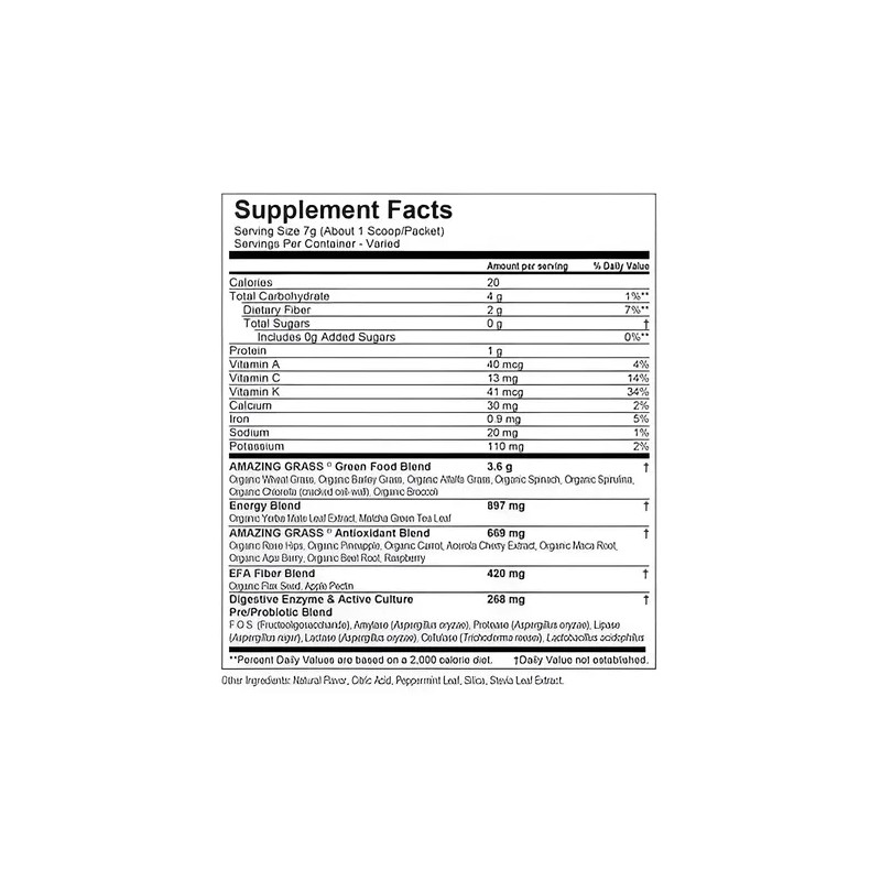 Suplemento Nutricional Greens Grass Greens Blend en Polvo, 210 g