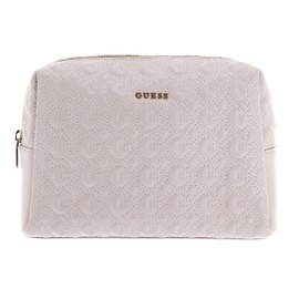 GUESS Large Top Zip Cosmetic Bag Light Pink, light pink