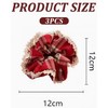UYRVAPE 3pcs Fabric Hair Scrunchies Grid Pattern, Cotton Lace Hair