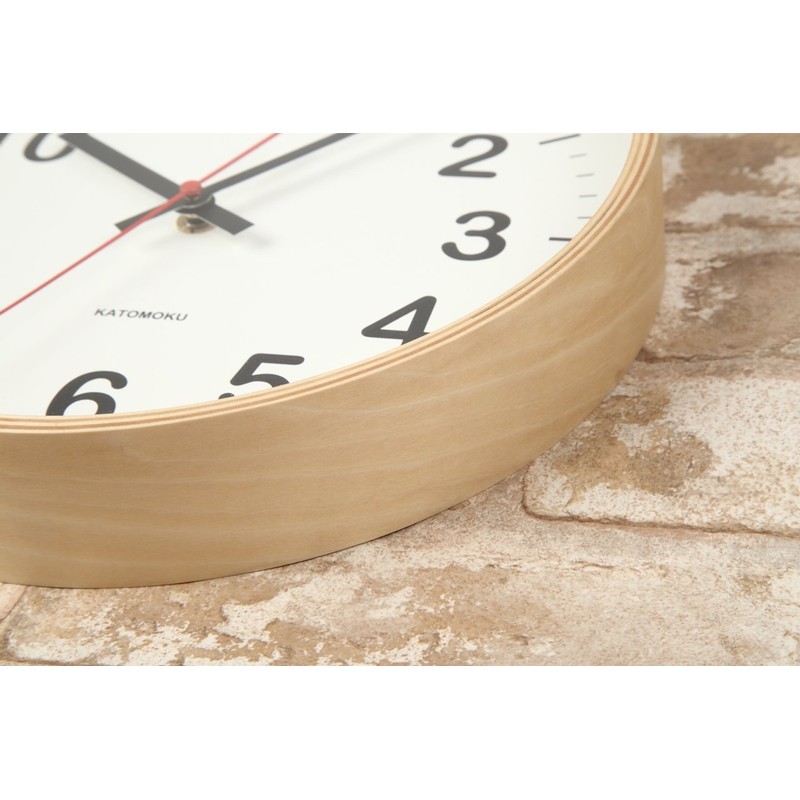 KATOMOKU Plywood Wall Clock 2 Sweep (Continuous Second Hand) km-42M