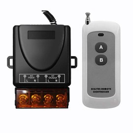 Wireless Remote Switch,AC110V/120V/240V/ Relay RF Remote Control Light Switches for Pump Security Systems with 500 metres Long Range
