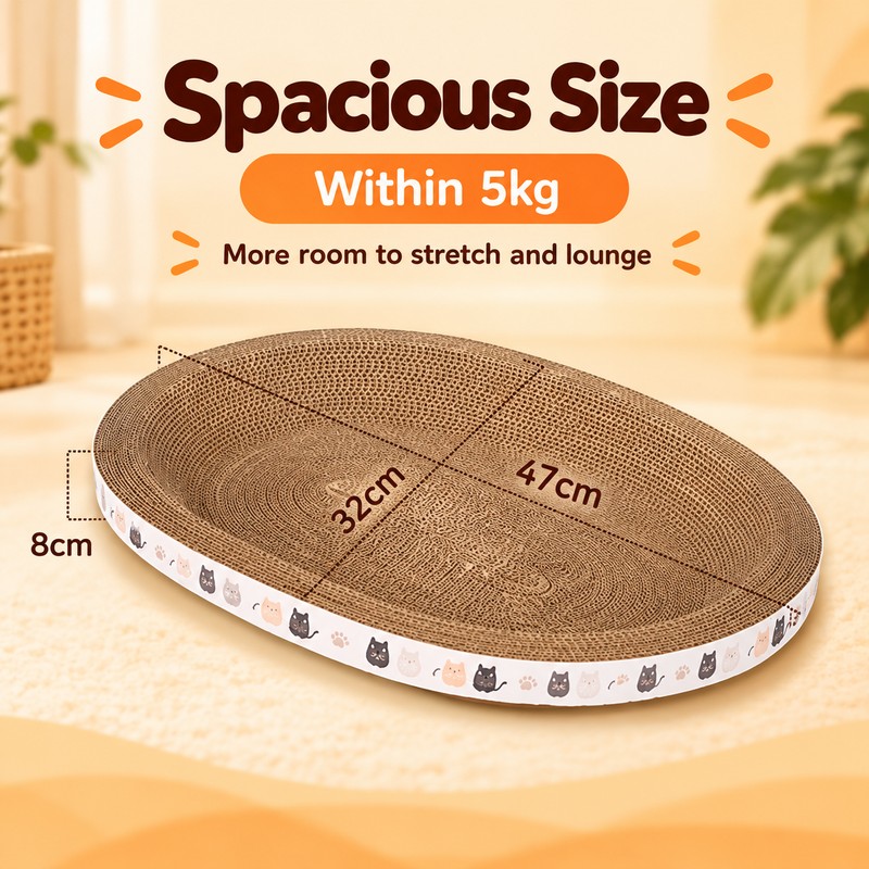 Corrugated Cardboard Cat Scratcher for Indoor Cats – Durable Scratching
