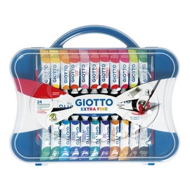 Giotto Case With 24 Tubes 12 ml Tempera Extrafine + 2 Brushes
