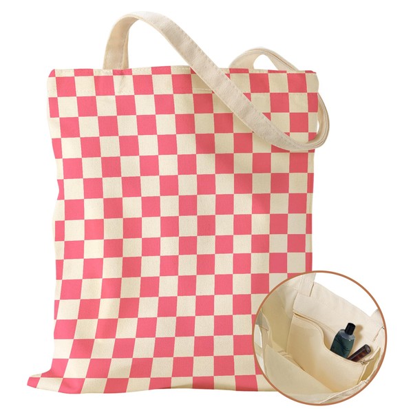 Miss Adola Aesthetic Canvas Tote Bag with Inner Pocket for