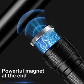 Flashlight High Lumens, Magnetic Super Bright Flashlights, 1000000 Lumens Led Tactical Flashlight Powered with 7 Light Modes, Dual Button, Powerful Handheld Flash Light for Emergency Camping Home