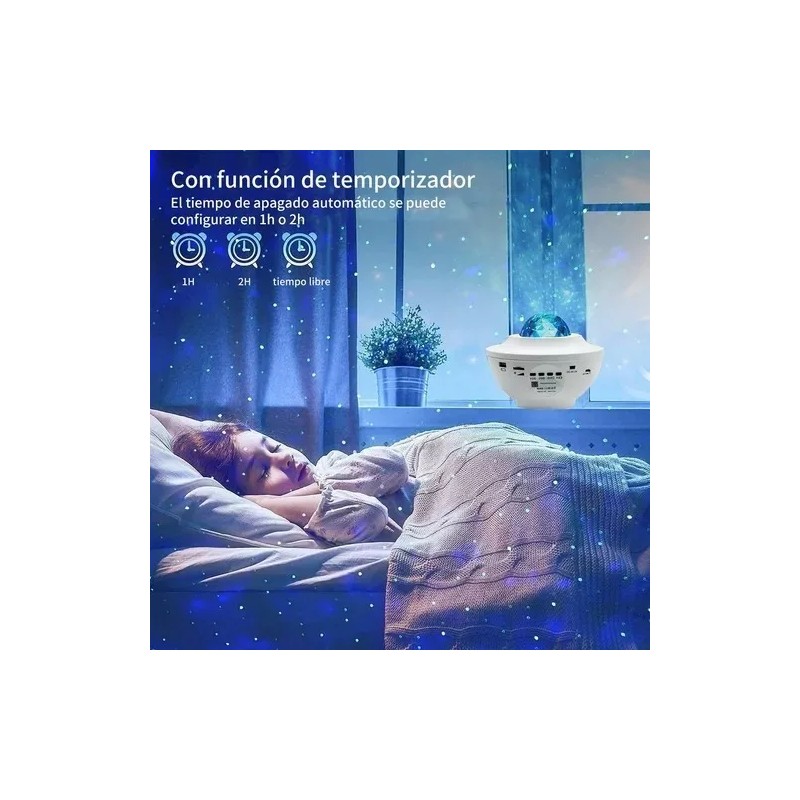 Molin Lámpara Luces Proyector Galaxia Estrellas Infantil Bluetooth