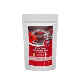 Premium Hibiscus Tea, 150 Tea Bags, 100% Natural, Caffeine Free, 240g by West Dawn Naturals