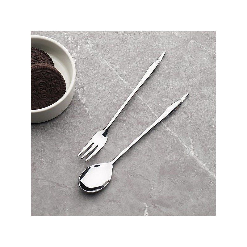 Bloom at Home Metal Swan Teaspoons (4) and Tea Forks