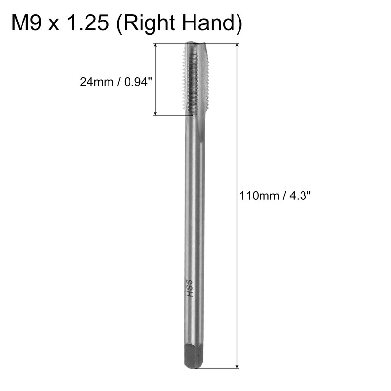 QUARKZMAN Metric Tap M9 x 1.25 H2 110 mm Extra
