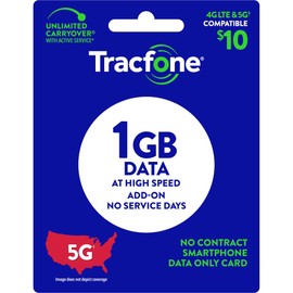 Tracfone $10 Data Add–On Card 1GB [Physical Delivery]