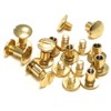 10 Pack of 1/4" Solid Brass Chicago Screw Fasteners