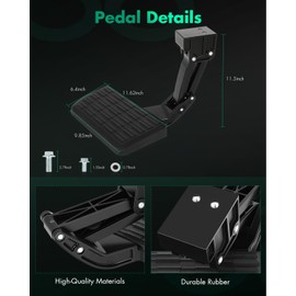 SCITOO Rear Bed Step Folding Tailgate Step For 2017-2022 For F-250 SD 2017-2022 For F-350 SD 2017-2018 2020 For F-450 SD (Not Work With The Vibration Dampner Installed)