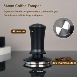 Ardame 54mm Espresso Tamper Set - Espresso Accessories Kit with Adjustable Spring-Loaded Tamper, Stainless Steel WDT Tool and Magnetic Dosing Funnel for 54 mm Portafilters