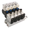 Baomain 4 Space Pneumatic Solenoid Valve 3V210-08 12VDC PT1/4 2