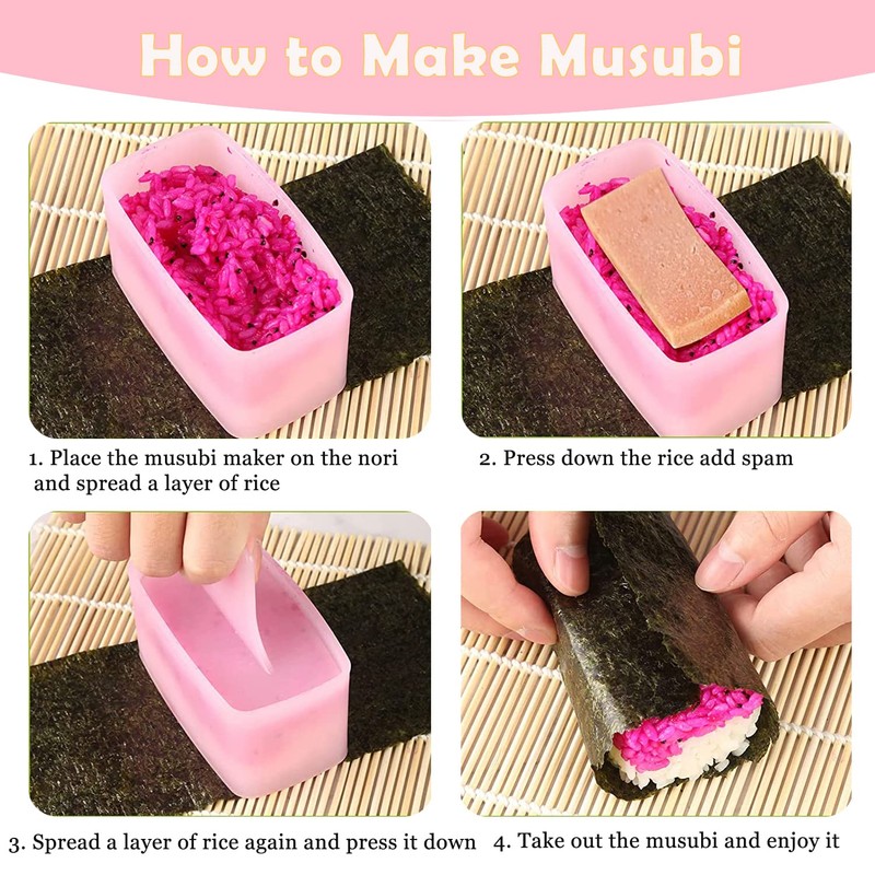 Spam Musubi Maker Mold Press (Non Stick) with Luncheon Meat