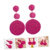 SAFIGLE Pairs Beach Earrings for Women Raffia and Rattan Summer