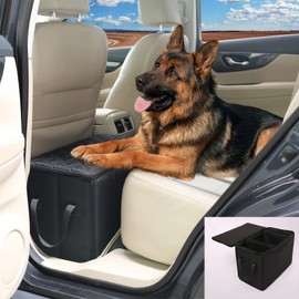 Dog Car Seat Extender with Storage, Suitable for Dogs up to 200lbs, Car Seat Gap Filler, Protect Dogs Not Fall Into The Floor Area, Dog Car Seat for Small & Large Dog (Small Size: 19.3"x9.85"x13")