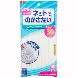 LEC Hair Stopper for Bath and Drain (30 Pieces), Freely Stretchable Fit, White