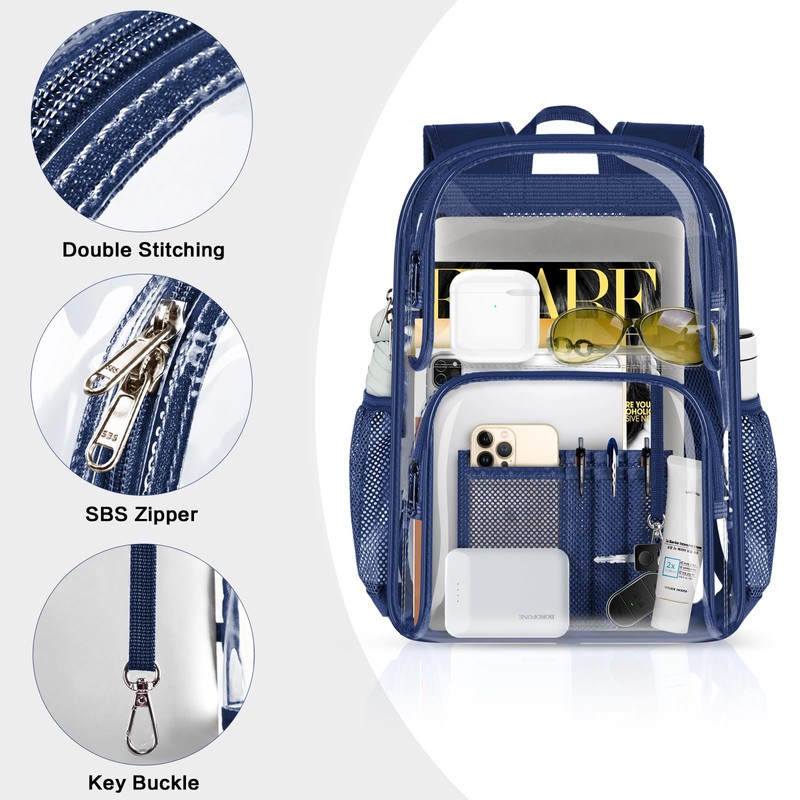 PAMANO Clear Backpack Heavy Duty Transparent See Through Bag for