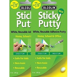 Sticky Putty- Reusable Home, School & Office Quality Adhesive Putty, The “Duct Tape of Tak” - 2 Pack
