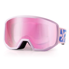 EXP VISION Ski Goggles Snowboard for Men Women, OTG Anti Fog UV Protection Snow Goggles (Purple Frame Purple) (EX5100)