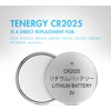 Tenergy CR2025 3V Lithium Button Coin Cell Batteries, Ideal for