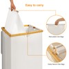 WOWLIVE 165L Double Laundry Hamper with Lid Bamboo Laundry Basket
