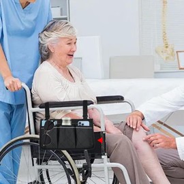 KASESSS 2 PCS Wheelchair Bag, Wheelchair Bags for Back of Chair Elderly, Wheelchair Side Bag Durable, Wheelchair Armrest Bag with Reflective Stripe, Wheelchair Storage Bag for Seniors,Adults (Black)