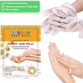 5 Pack Hand Mask Moisturizing Glove, Hand Peel Mask Exfoliating Gloves, Hand Repair Glove for Dry Hands Treatment, Remove Dead Skin, Rough Skin, Honey Milk