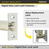 Sterling SL60 Standard Digital Door Lock Latch, Chrome, 60mm