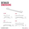 Decoranddecor Dimora Pull Handle D Shape Rectangular Profile Zinc (160mm,