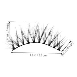 FOMIYES 5 Pairs Hair Natural Cross Lashes Easy to Apply Remove for Everyday or Special Events for Her