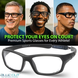 BLUE CUT Sports Protection Goggles, Impact-Resistant Polycarbonate Safety Glasses for Basketball, Pickleball, Indoor & Outdoor Sports