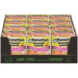 Maruchan Instant Lunch Lime Chili Flavor with Shrimp, 2.25 Oz, Pack of 12